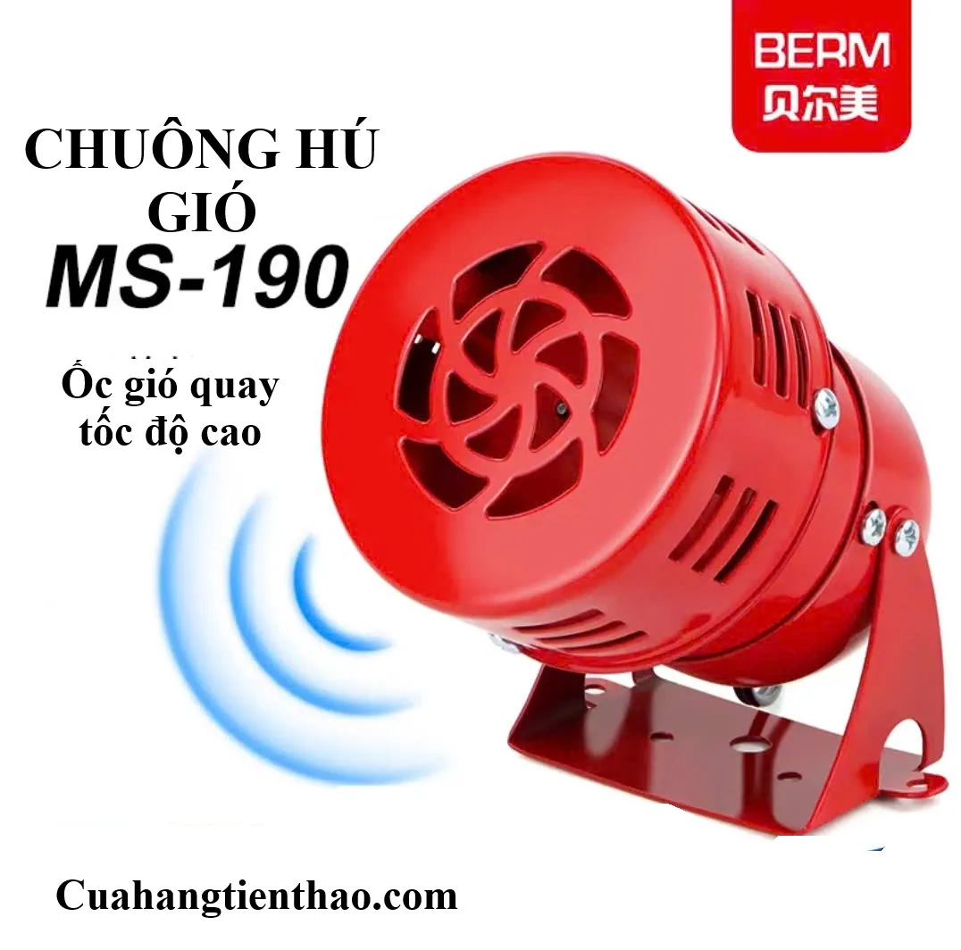 Còi Hú Gió Mini Công Nghiệp BERM MS-190 (Mini Motor Siren)